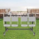 Folding Table   Chair Cart 42 Chairs Heavy Duty Stackable Chair Dolly W 2 Ropes