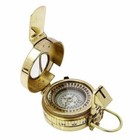 Prismatic Military Polished Brass Finish Compass Functional Working Hiking Item