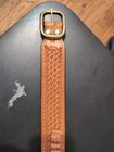 Vintage Eubanks Pioneer Tooled Basketweave Ammo Belt Xl 45 