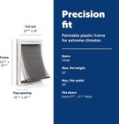 Petsafe Extreme Weather Pet Door Large Dog Door 3 Flap Insulated 1-100 Lb White