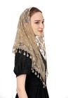  Triangle Veil For Church - Lace Chapel Catholic Mass Head Covering Scarf 
