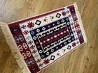 Traditional Turkish Kilim Flat Woven Reversible Rug 2   x3    Geometric Pattern