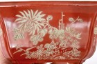 1930 s Chinese Coral Red Turquoise Porcelain Planter Pot Jardiniere Bat Flower
