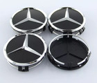 Set Of 4 For Mercedes Benz Center Caps Fits Most Models Black 2 95 Inch 75mm Us