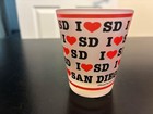 I Love Sd San Diego Souvenir Shot Glass Clear Collectible Barware