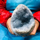5 19lb Natural Blue Celestite Geode Quartz Crystal Mineral Specimen Healing