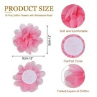 10pcs 2  Chiffon Flowers Fabric Flower Sewing Fabric Appliques Dark Pink