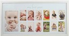 Baby s First Year Frame In Elegant White Natural Wood My First Year Baby Picture