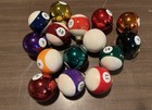 Billiard Cue Ball Ornament Complete Set