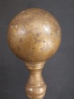 Vintage Ball Top Claw Foot Brass And Cast Iron Andirons 17  Tall Fireplace Logs