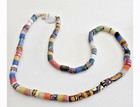 African- Glass Trade Bead- 36 long Rope Style Necklace -glass- Made In Ghana-new