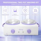 Professional Waxing Kit Wax Warmer Double Pot Wax Heater Machine For Hair Rem   
