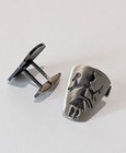 Vintage Hopi Native American Dancer Silver Tone 1  Cufflinks