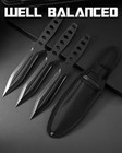 Dispatch 3pc 9 92  Stainless Steel Throwing Knives Set W sheath - Balanced Kunai