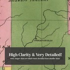 Old Map Of Indiana 1824 - Vintage Indiana Art
