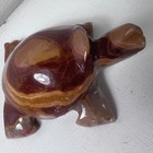 Hand Carved Crafted Agate Onyx Polished Stone Turtle Figurine Earthy Witchy