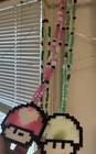 Glow In The Dark Mario Mushroom Kandi Bead Plur  Edm rave  Perler Necklaces 
