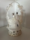 Vintage 50 s Wedding Cake Topper Brunette Bride Groom