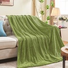 Inhand Sage Green Fleece King Blanket For Bed  Super Soft Flannel Cozy Blank   