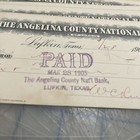 Antique Canceled Checks Angelina National Bank Lufkin Texas 1905