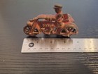 Vintage Antique Cast Iron Toy Motorcycle W biker Cop And Side Car