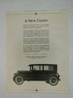 A New Coach Motor Classic Car Man Cave Vintage Advertisement Magazine Page
