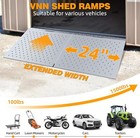 Vnn 29  X 48  Shed Ramp 1500lb Capacity Anti-slip Punch Plate Ramp For Atv  2pc 