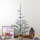 Northlight 4ft Snow Covered Frosted Pine Artificial Christmas Tree Jute Base