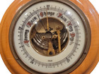 Vintage Selsi Germany Wood Barometer Storm Rain Change Fair Very Dry Collectable