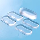 5 Pcs Transparent Toilet Seat Bumper Set  Silicone Strong Adhesive Toilet 