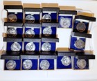Nasa Balfour Sterling Medal Lot  Apollo 7-16 Gemini  Freedom Skylab Original Box