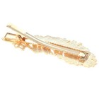 Gold Tone Metal Hair Clip With Rhinestone Hc1025-gcl