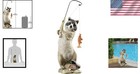 Adorable Hand-cast Fisherman Raccoon With Realistic Fishing Rod - 2 Lbs