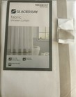 Glacier Bay Shower Curtain-white taupe- Full Size 70  X 72  New-machine Washable
