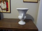 Haeger Pottery White Two-handled Vase Urn