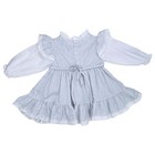 Vintage Toddler Girls Frilly Ruffle Long Sleeve Floral Lace Collar Dress 2t