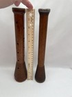 Pair Of Antique Vintage 12  Wood Beehive Bobbins Spools