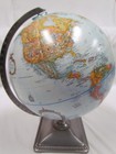 Replogle 12  Diameter Globe World Classic Series Nickel Tone Square Metal Base