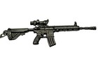 Black Ar15 Keychain Rifle Machine Gun Model Metal Keyring Key Ring Chain