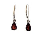 Antique 19thc Hand Cut Garnets   Earrings  Koran   s Fourth Heaven Persian Royalty