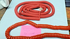 Red   Orange   Rust 25ft Phone Long Handset Cord Vintage Wall Coil Curly 4p4c
