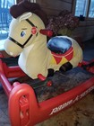 Vtg Radio Flyer Toddler Bouncing Plush Rocking Horse Kids Ride On Bounce Pony