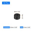 50pcs Silicone Rubber Bands 6x5mm Silicone Elastic Bands Cable Ties Black
