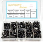 110 Sets Black Chicago Leather Fasteners Leather Rivets Kit For Shoe belt Repair