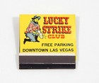 Lucky Strike Club Casino Downtown Las Vegas Vintage Full Matchbook