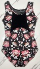 Do Danca Leo Leotard Dance Youth Sz M 8 10 Flowers Floral One Piece