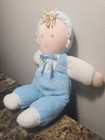 Vintage Eden Blue Boy Baby Doll Terry Cloth Plush Blonde Lovey Stuffed Toy 10 