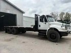 Automatic Transmission A c 24  X 102  Flatbed Truck With Forklift Kit On Back