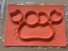 Baby 5 Piece Silicone Dinnerware Set Place Mat Cup Flatware Bowl Bib  red Crab 