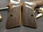 Walther Ppk s Walnut Wood Grips  Handmade  Diamond Checkered  Fast Usa Shipping